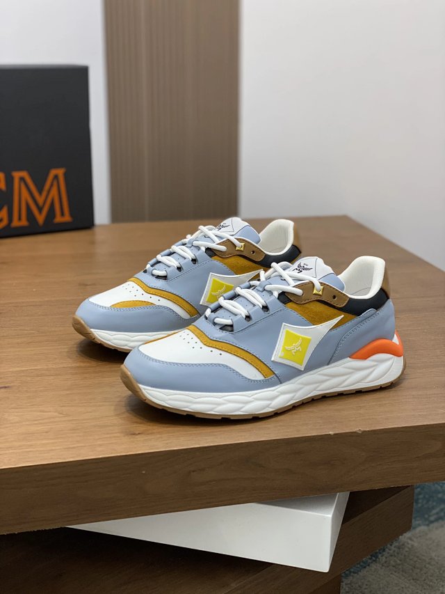 MCM MCM Löwe Blue Orange Leather Mesh Sneakers - Buy on Kakobuysheetfind