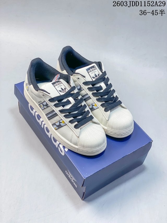 Adidas Adidas Superstar White Blue Daisy Stripes Sneakers - Buy on Kakobuysheetfind