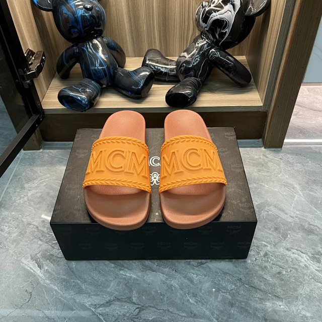 MCM MCM Orange Logo Rubber Slides Unisex Luxury Sandals - Buy on Kakobuysheetfind