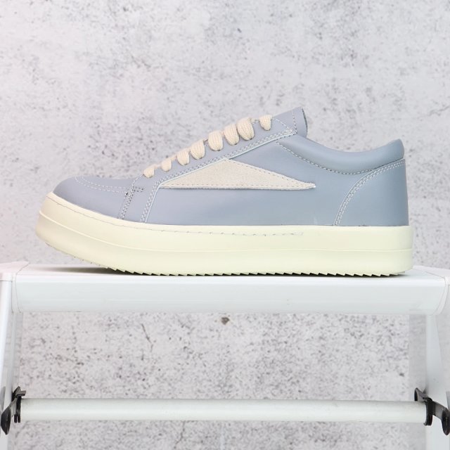 Rick Owens Rick Owens Gray Blue Leather Chunky Sole Sneakers - Buy on Kakobuysheetfind