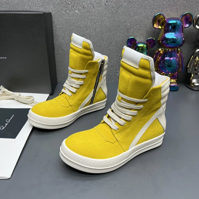Rick Owens Rick Owens Yellow Geobasket High Top Sneakers Shoes - Buy on Kakobuysheetfind