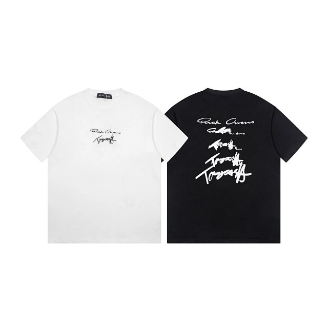 Rick Owens Rick Owens Black Handwritten Print Cotton T-Shirt - Buy on Kakobuysheetfind