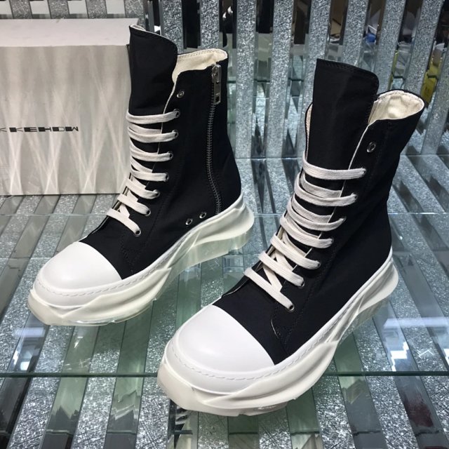 Rick Owens Rick Owens Black Canvas High-Top Platform Sneakers Shoes - Buy on Kakobuysheetfind