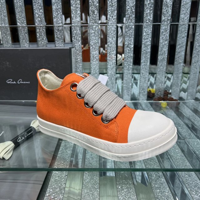 Rick Owens Rick Owens DRKSHDW Orange White Canvas Low Sneakers - Buy on Kakobuysheetfind