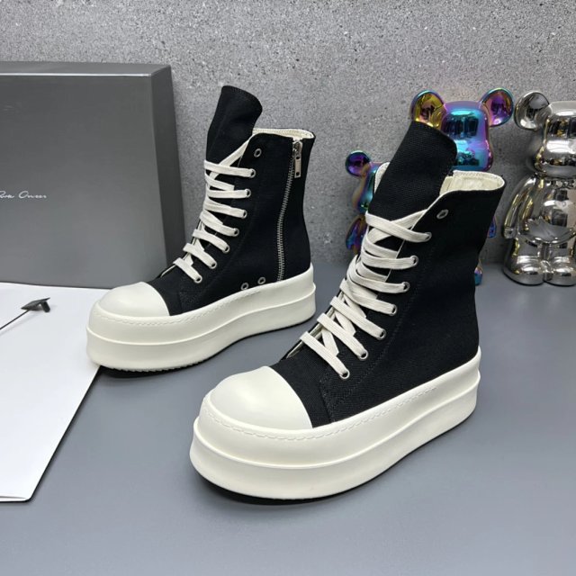 Rick Owens Rick Owens DRKSHDW Black White High Top Sneakers - Buy on Kakobuysheetfind