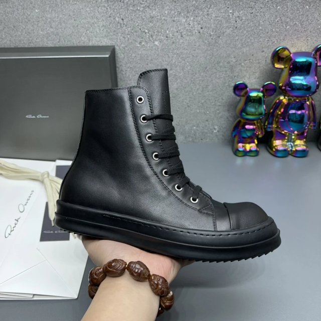 Rick Owens Rick Owens Black Leather High-Top Platform Boots - Buy on Kakobuysheetfind