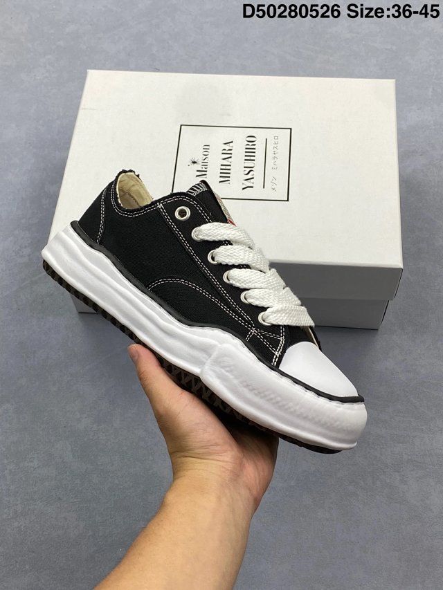 Maison Mihara Yasuhiro Maison Mihara Yasuhiro Black Canvas Chunky Sneakers - Buy on Kakobuysheetfind