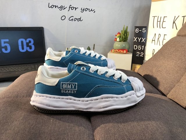Maison Mihara Yasuhiro Maison Mihara Yasuhiro Blue Canvas Chunky Sole Sneakers - Buy on Kakobuysheetfind