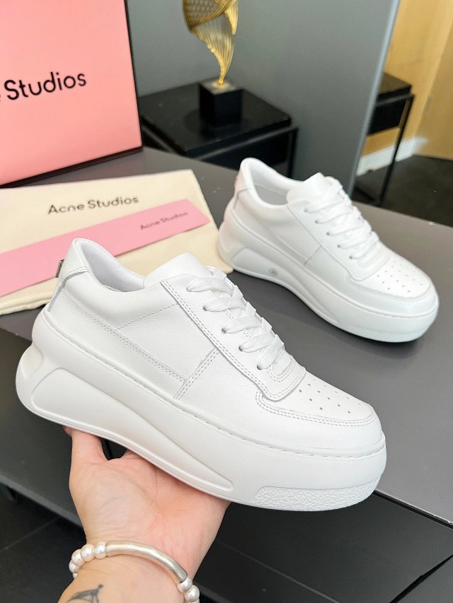 Acne Studios Acne Studios White Leather Platform Sneakers Unisex Shoes - Buy on Kakobuysheetfind