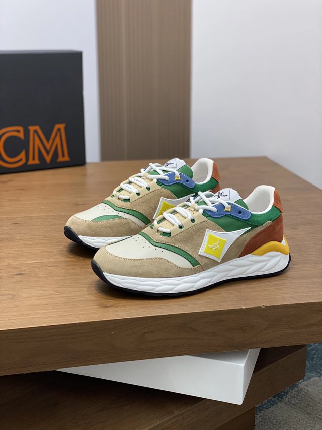 MCM MCM Retro Colorblock Suede Leather Unisex Sneakers Shoes - Buy on Kakobuysheetfind