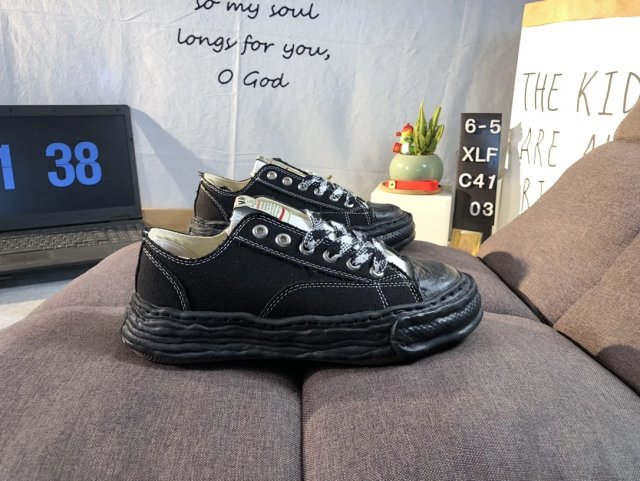 Maison Mihara Yasuhiro Maison Mihara Yasuhiro Black Deconstructed Canvas Sneakers - Buy on Kakobuysheetfind