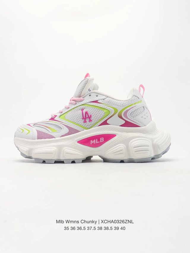 MLB MLB Chunky Women Sneakers White Pink Green Shoes - Buy on Kakobuysheetfind