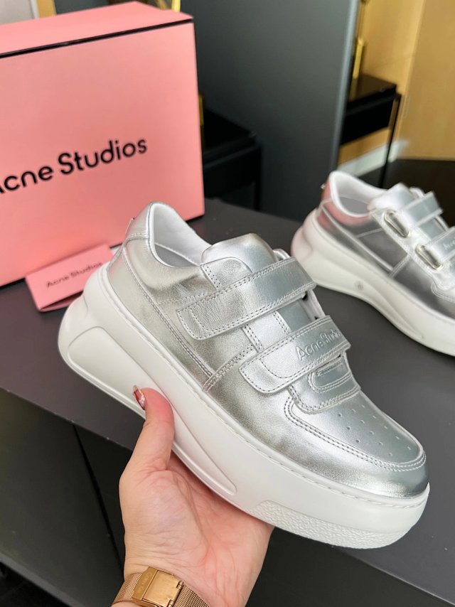 Acne Studios Acne Studios Silver Platform Velcro Sneakers - Buy on Kakobuysheetfind