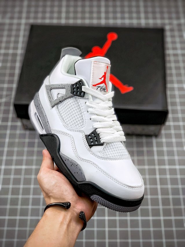 Air Jordan Air Jordan Retro 4 White Grey Basketball Sneakers - Buy on Kakobuysheetfind