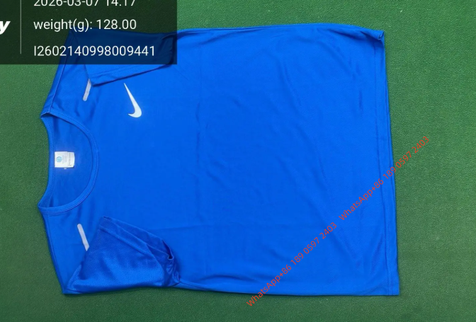 Reflective Checkmark Quick-Dry Short Sleeve (Single) - Dark Blue
