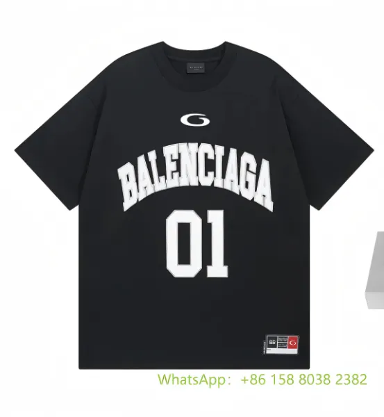 Balenciaga Collegiate Arch 01 Black T-Shirt - 1