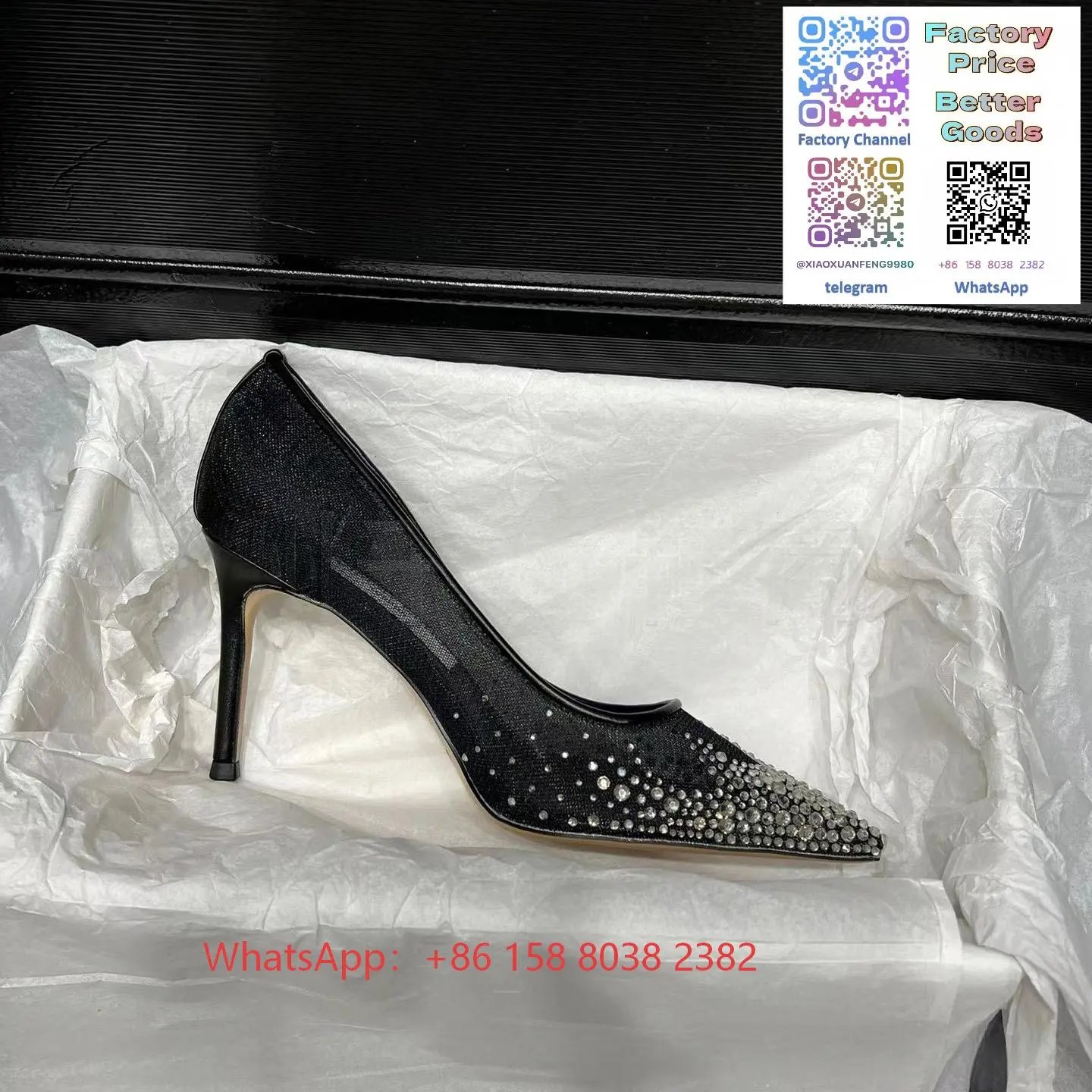 Black high heels 8cm