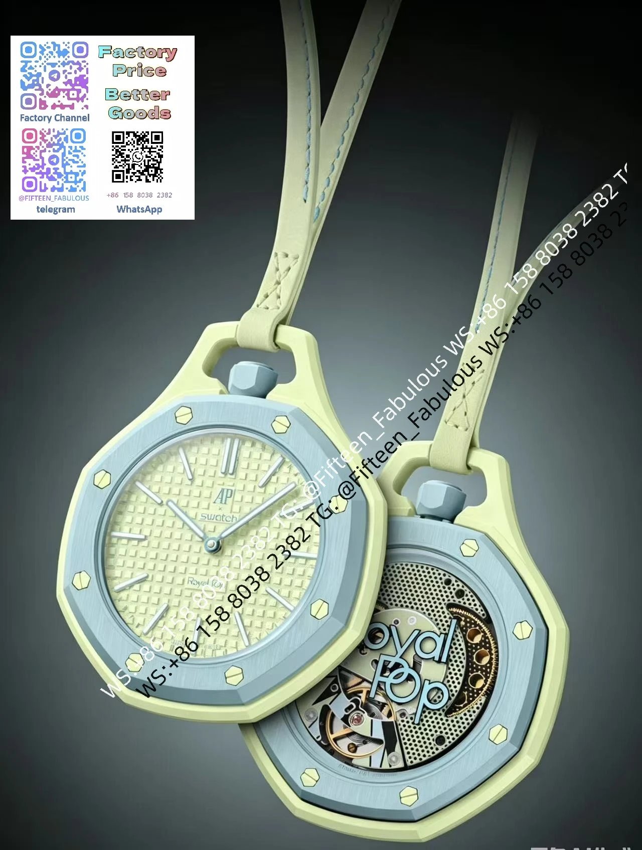 4- AP x Swatch light green blue