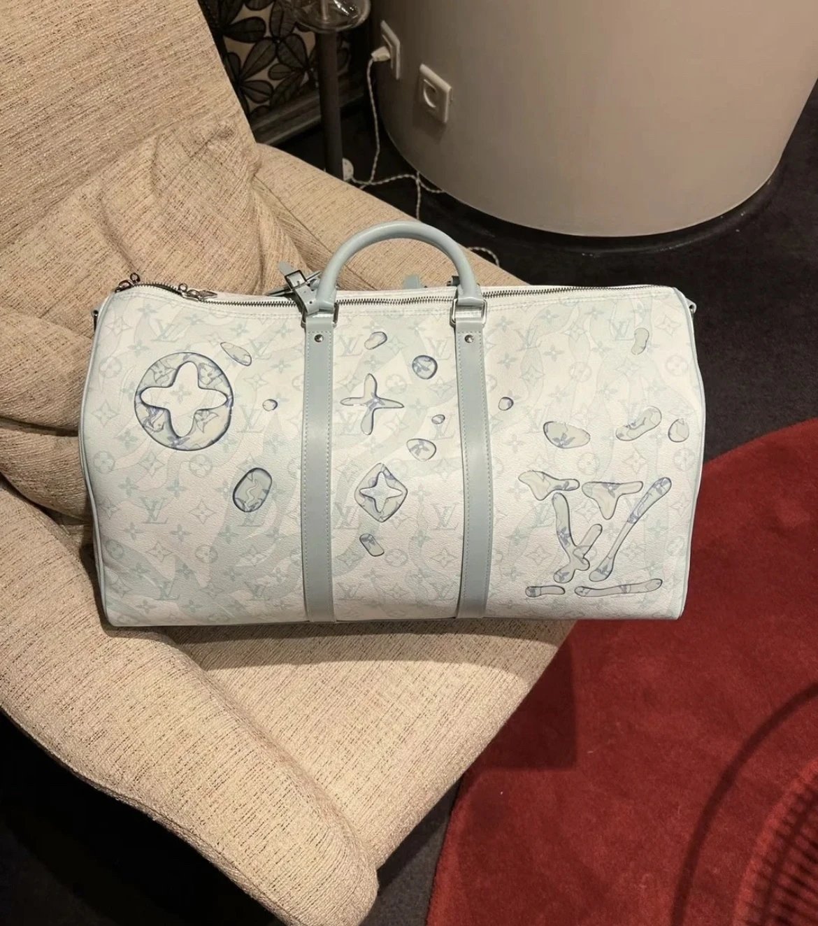 Louis Vuitton Travel Bags Monogram duffel bag with shoulder strap — 30