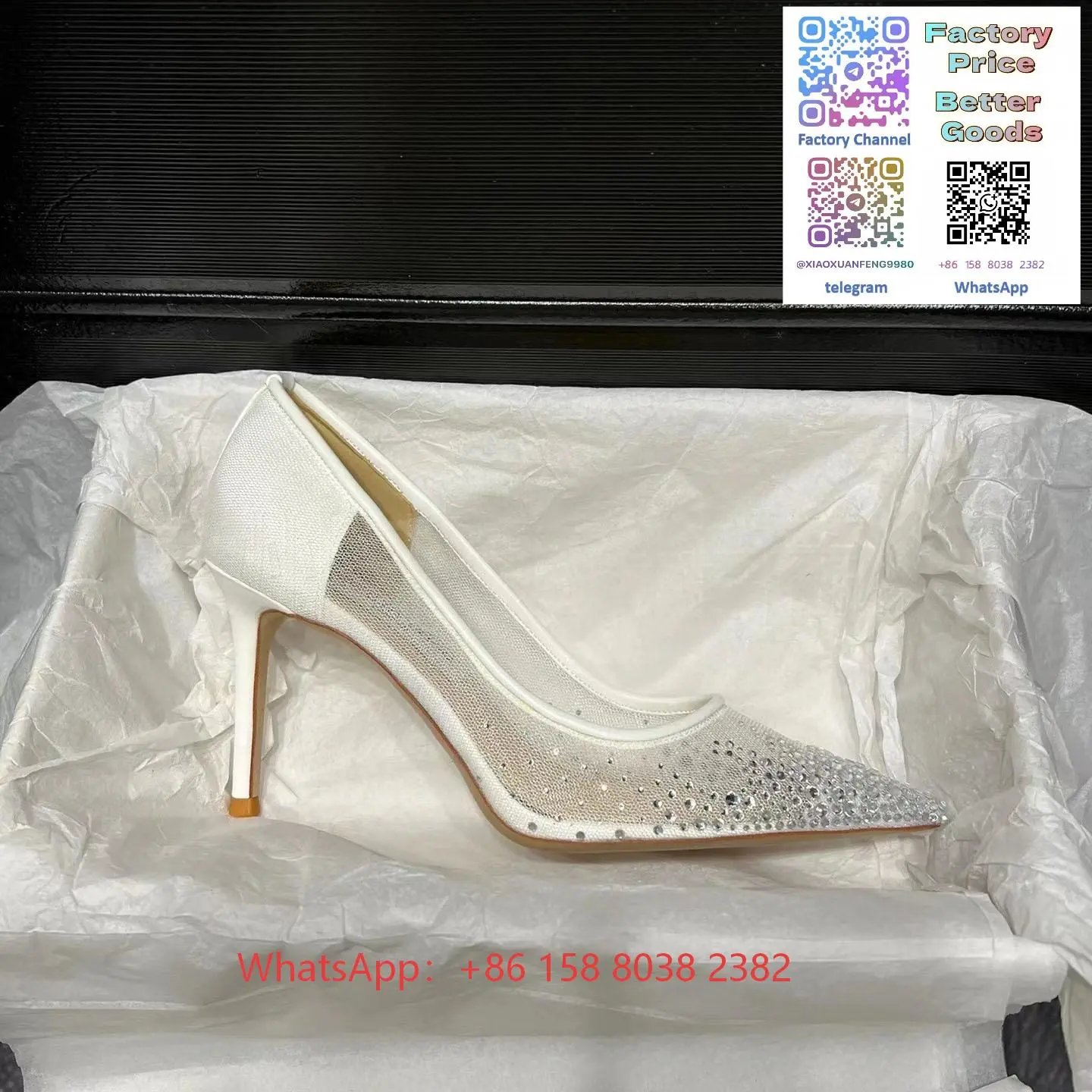 White high heels 8cm