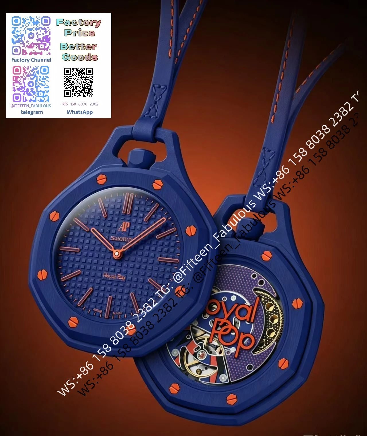 2- AP x Swatch Deep Blue Orange