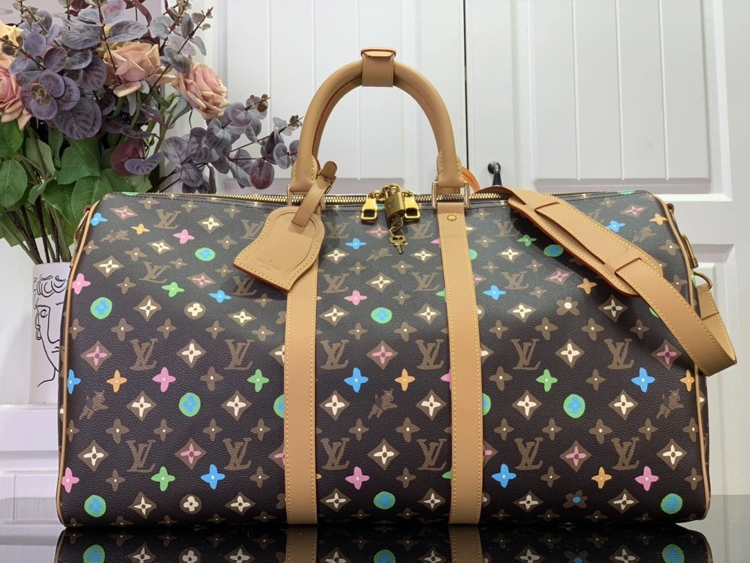 Louis Vuitton Travel Bags Monogram duffel bag with shoulder strap — 31