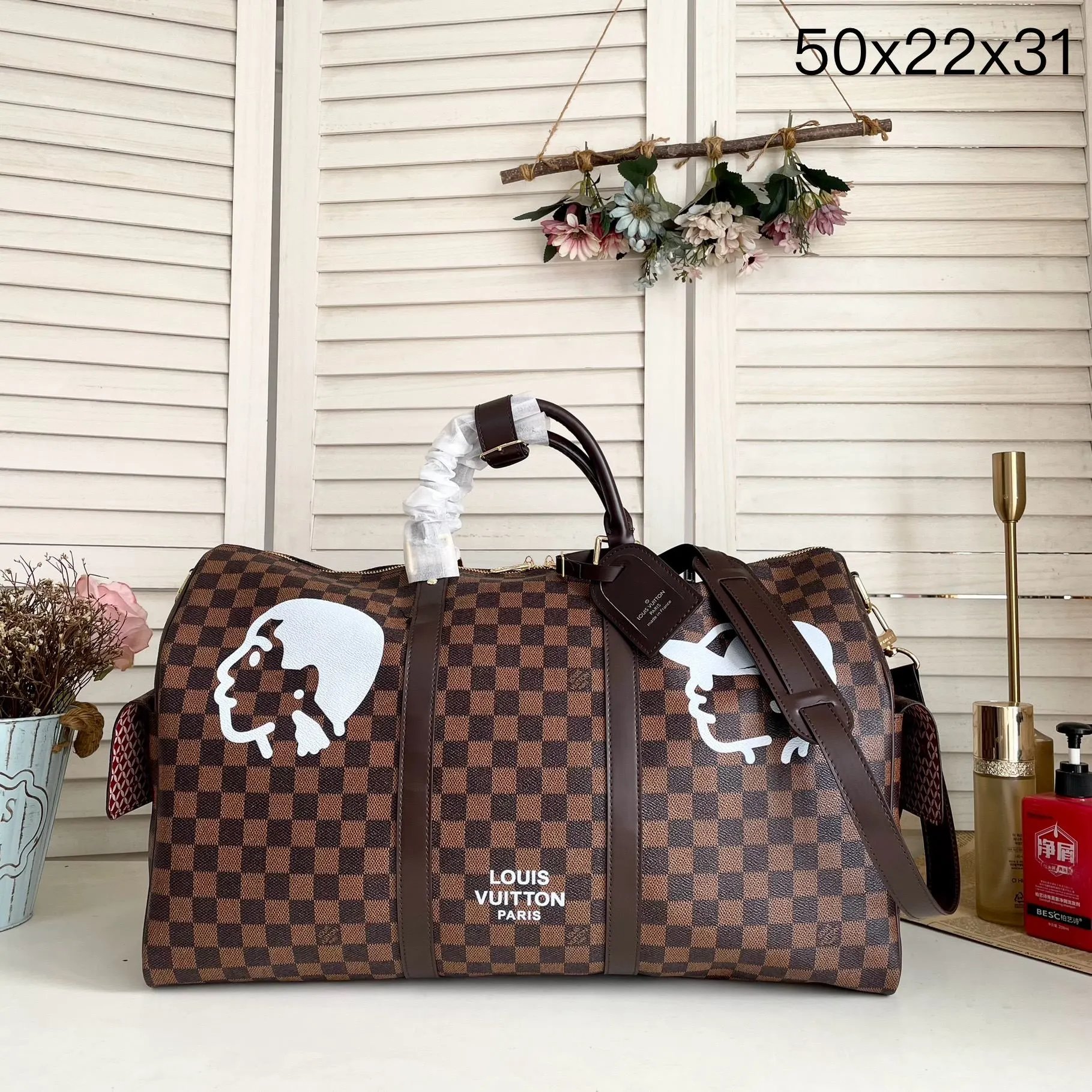 Louis Vuitton Travel Bags Monogram duffel bag with shoulder strap — 29