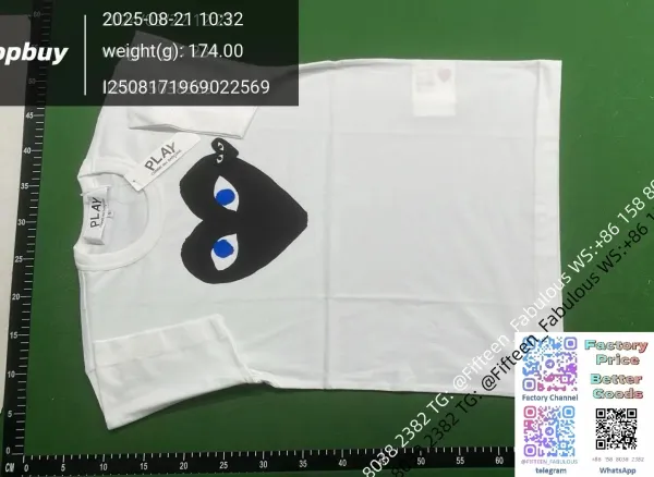 Play Comme des Garçons Three Hearts Navy T-Shirt - 53