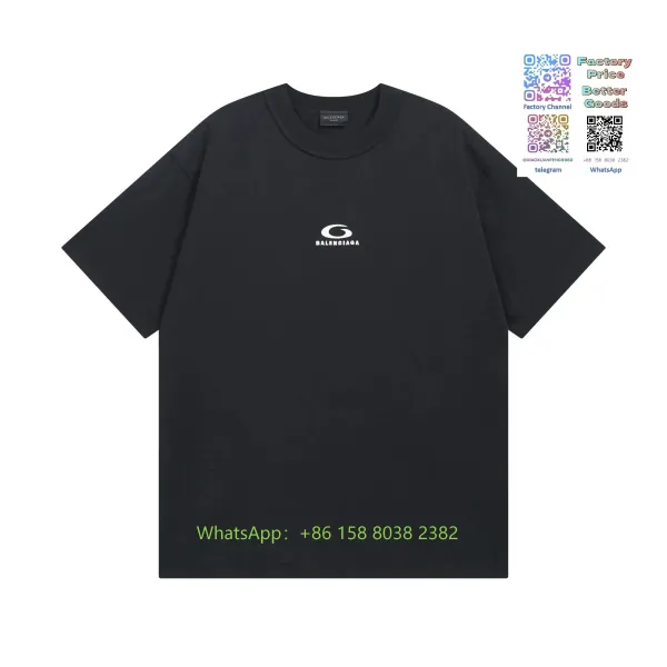 Balenciaga Logo Print Black T-Shirt - 1