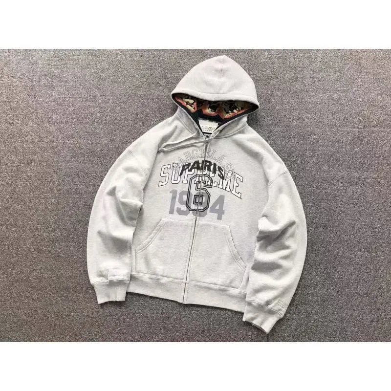 E753#拉链卫衣灰色