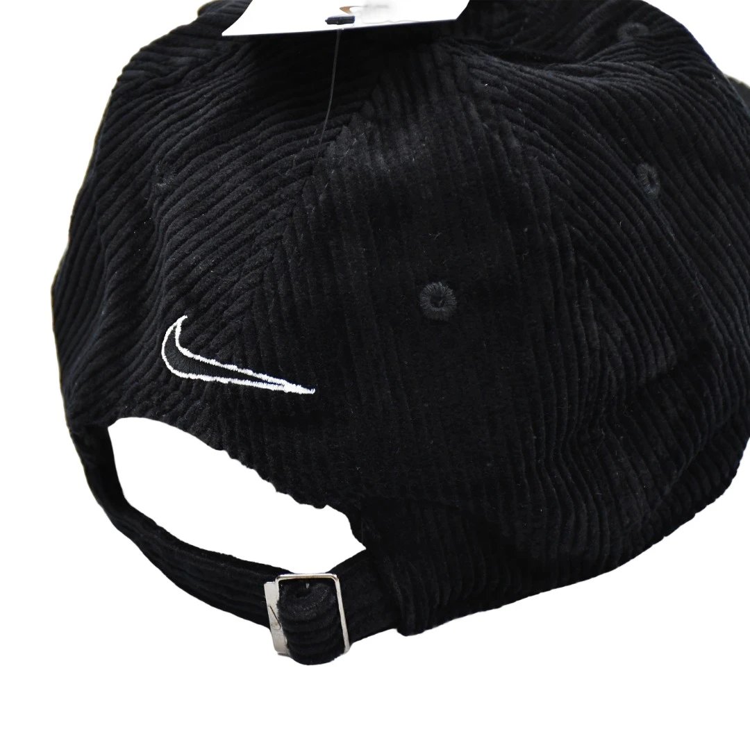 Supreme x Nike Corduroy Cap Black - Gallery Image 7 - Detailed View