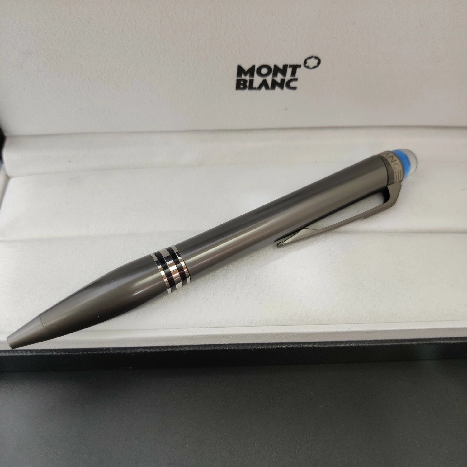 Montblanc StarWalker Resin Ink Ballpoint Pens Silver Black