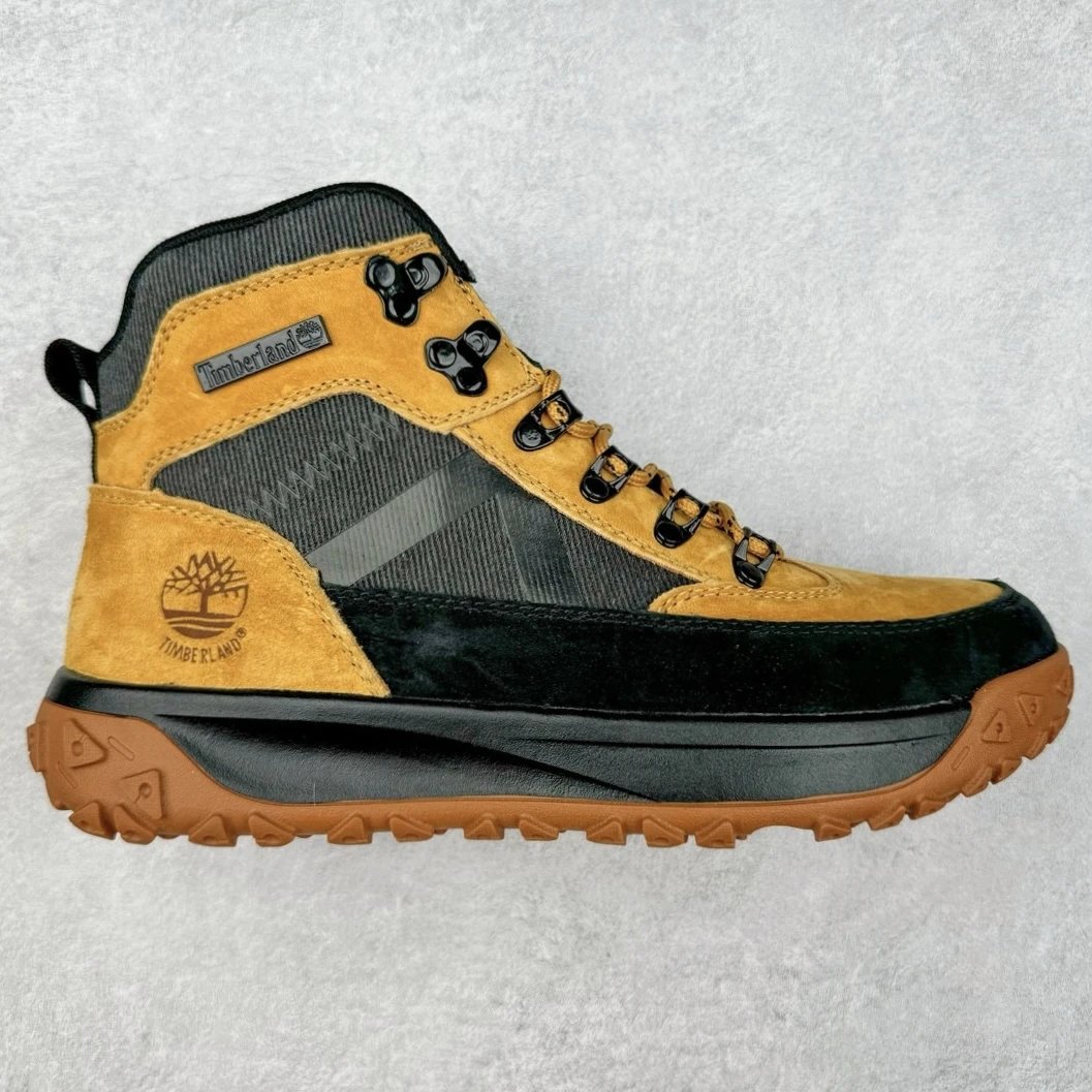 Timberland Timberland Black & Yellow Hiker Boots Brown