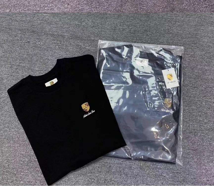 Aimé Leon Dore x Porsche Crest Logo T-Shirt Black and Cream product detail 6 in Litbuy spreadsheet finds