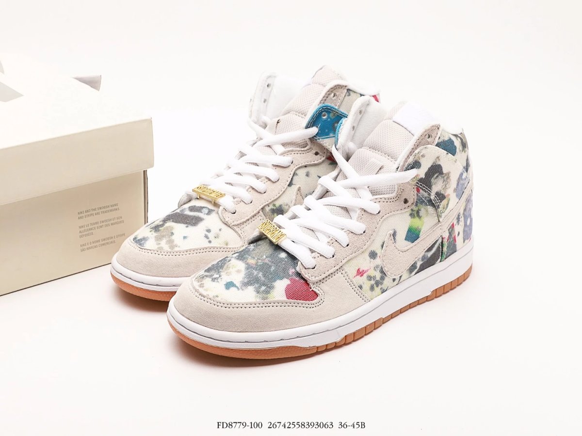 Nike SB Dunk High 'SB x Gucci' White Black Red Gold Sneakers Skateboard Shoes product detail 12 in Litbuy spreadsheet finds