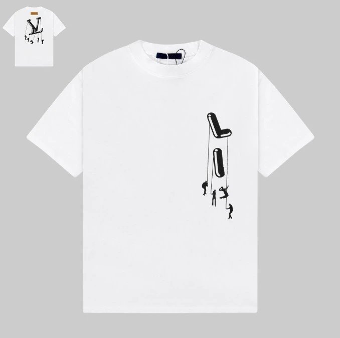 Louis Vuitton NBA Collaboration White Graphic T-Shirt