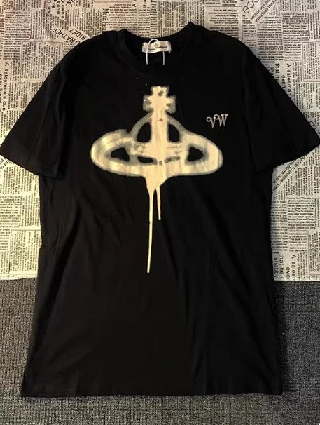 Vivienne Westwood Orb Logo Spray Paint T-Shirt White product detail 2 in Litbuy spreadsheet finds