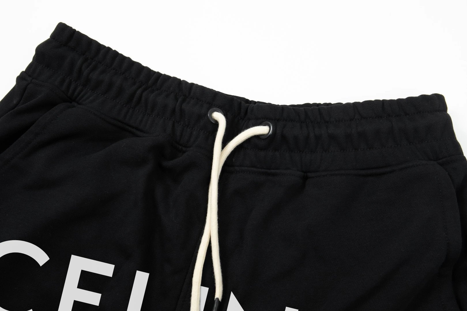 Celine Logo Black Cotton Jogger Pants