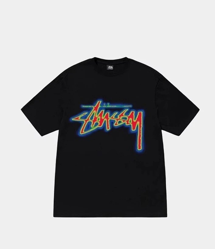 Stussy Spray Paint Logo White T-Shirt product detail 2 in Litbuy spreadsheet finds