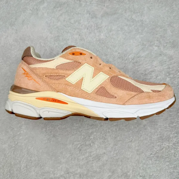 New Balance 990v3 Peach Orange Sneakers - 15