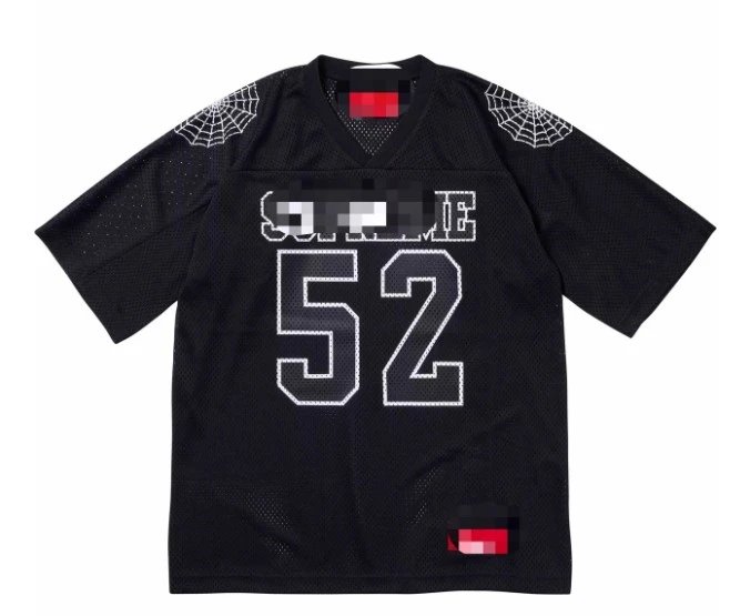 Supreme Mesh Jersey White Purple Number 52 Sporty T-Shirt