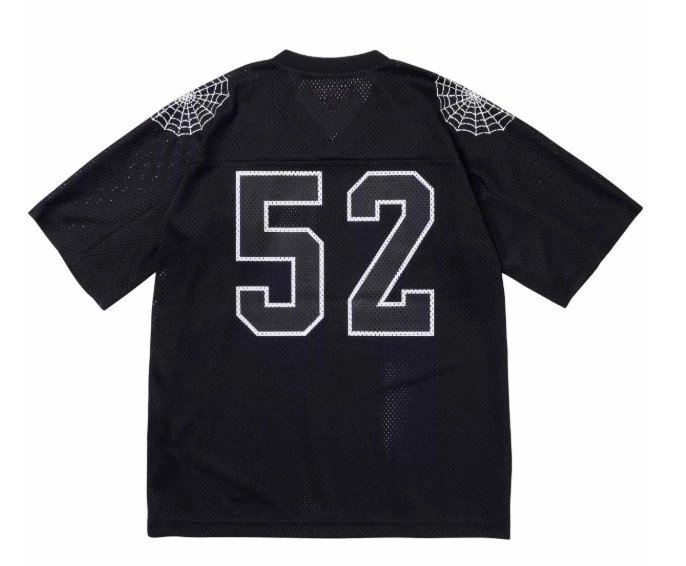 Supreme Mesh Jersey White Purple Number 52 Sporty T-Shirt