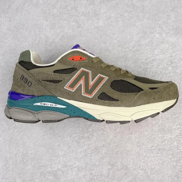New Balance 990v3 Peach Orange Sneakers - 9