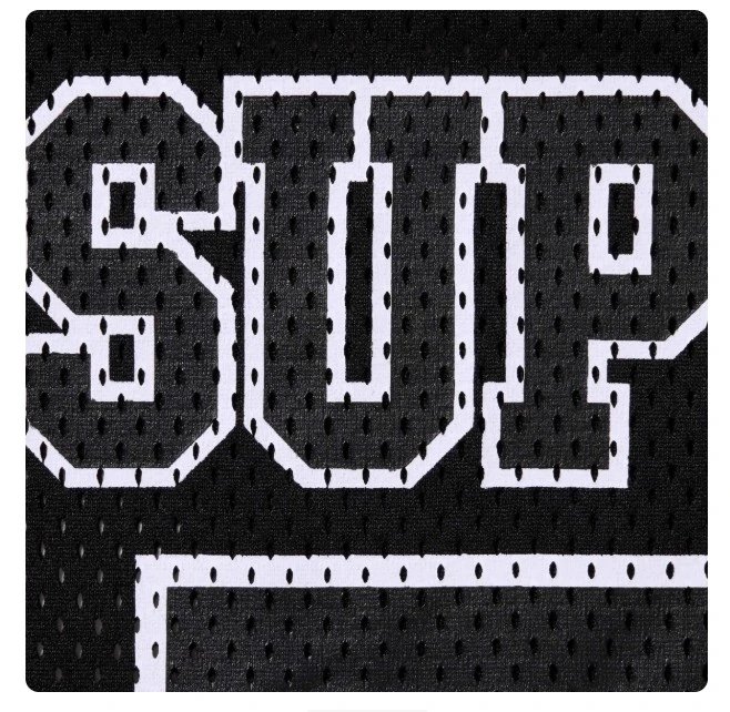 Supreme Mesh Jersey White Purple Number 52 Sporty T-Shirt