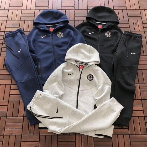 Left circle teacher right hook three color zipper closure hoodie set 11100433