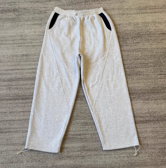 White grey blue trousers