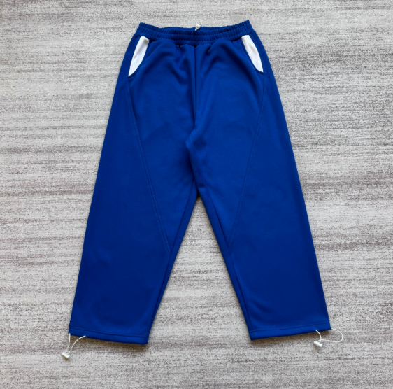 Sea blue paired with white pants