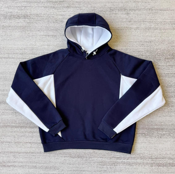Deep blue mixed with white top