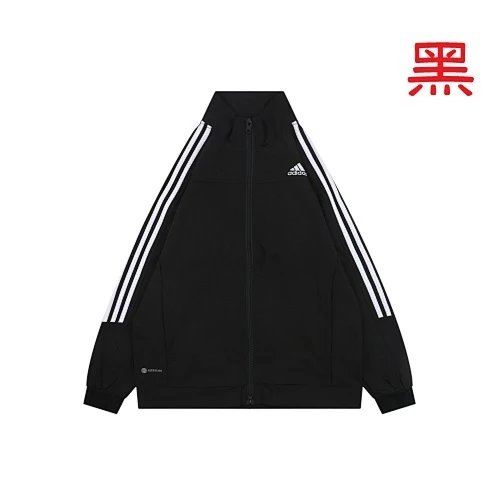 Adidas 3-Stripe Ribbed Arm Outerwear – Black