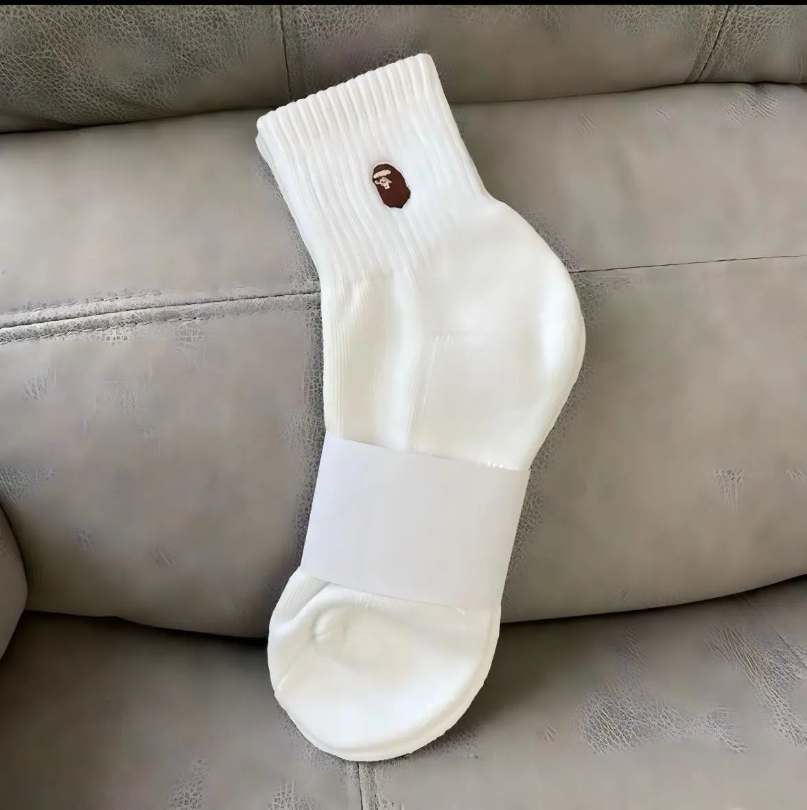 Ape Small Logo Mid-Calf White